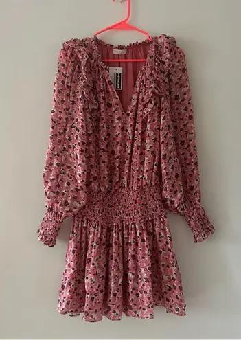 Ramy Brook Penelope Pink Ruffled Dress Size S