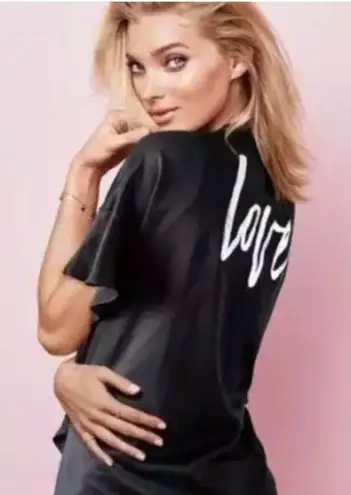 Victoria's Secret  Love Satin Flutter Sleeve Kimono Robe Women's‎ One Size Black - Image 1