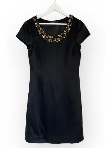 Boden USA Boden 100% Silk Women’s Jewel Neck Shift Dress in Black Size 8