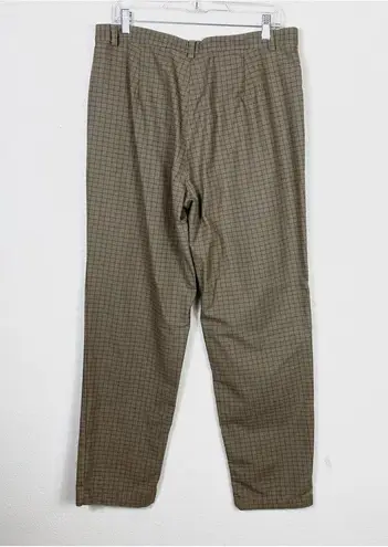 Vintage Dockers Women’s Tan & Black Plaid Plane Trouser Pants Size 14
