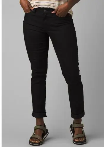 prAna New NWT Womens 6 Short Kayla Jeans Denim Black Out Stretch 28 X 30 Dark
