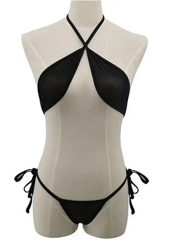 Women Tow Piece Swimsuit High Cut Backless Bikini