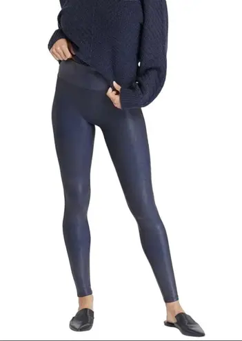 Spanx NWT  Faux Leather Legging Midnight Navy I Size XS