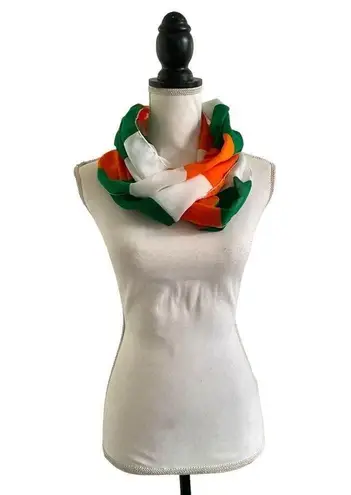 Irish Flag Color Block Ladies Unisex Fashion Scarf Green White Orange Size OSFM