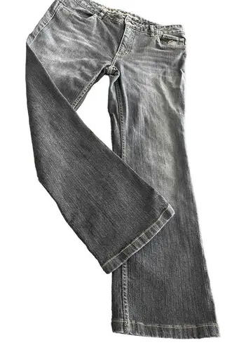 Harley Davidson Boot Cut Jeans in Black Size 12 Long Gray