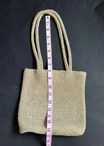 Tan Crochet Small Purse