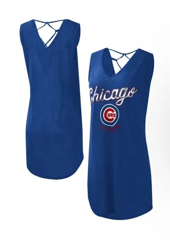 New Chicago Cubs Tank Dress Womens L Blue G