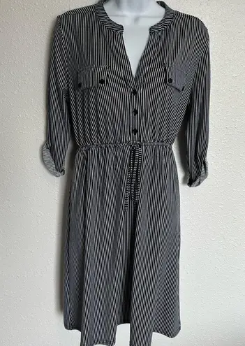 Siren Lily Maternity Striped Dress Black and White Stripe Size Small