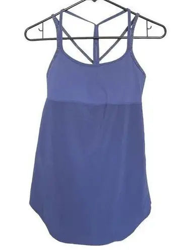 Lucy Womens Blouse Top Sz XS Activewear Athleisure Blue Yoga Workout Gym Padded