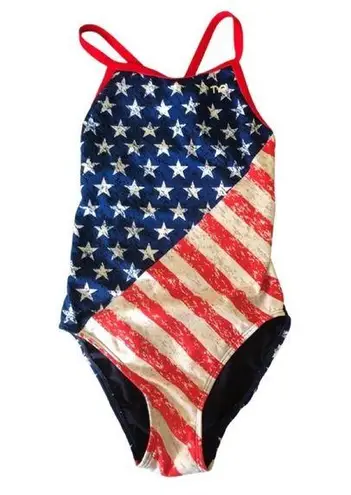 Tyr. Women's Star Spangled Diamondfit One Piece Swimsuit 34 (M) Americana USA