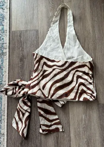 ZARA  Zebra Halter Top thumbnail 3