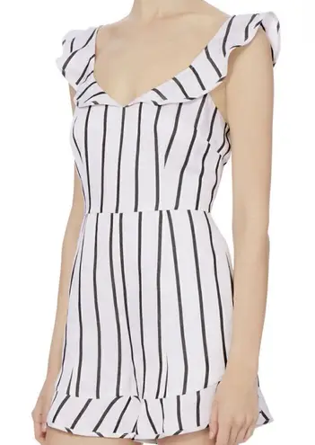 Intermix NWT Rachel Flutter Sleeve Linen Blend Romper Shorts