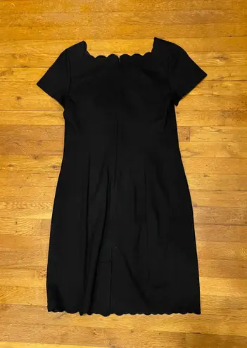 Talbots Black Scalloped Cocktail Dress