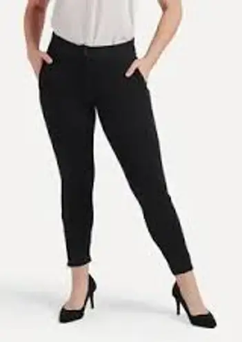 Betabrand Women's Pants XXL Petite Black Pencil Cigarette Ankle Zip Skinny Yoga