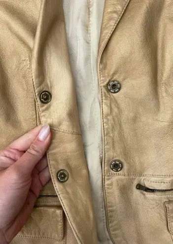 Blur Italy Lambskin Golden Tan Jacket Blazer
