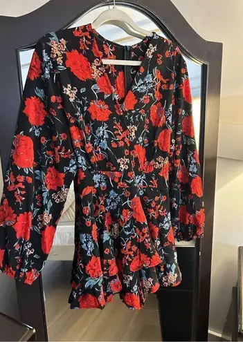 Relipop NEW Jumpsuit Floral Print V Neck Double Layer Ruffle Romper XL