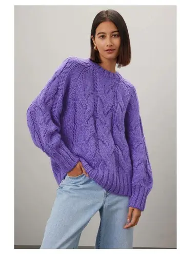 Love, Whit by Whitney Port Purple Chunky Sweater Oversized Slouchy Size L Size L