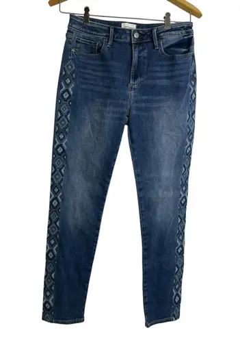 Driftwood Embroidered Jackie High Rise Jeans 28 Blue Diamond Boho Southwest