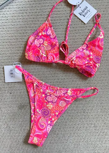 Kulani Kinis Pink Kulani “Strawberry Swirl” Swim Set
