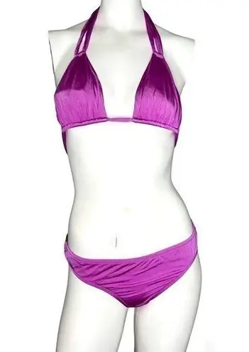 J.Crew  purple bikini two piece swimsuit beach top size medium bottom size XL - Image 1