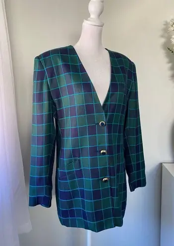 Amanda Smith Vintage ā90s Plaid Blazer