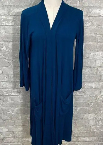 Posh Peanut Blue Long Sleeve Bamboo Robe