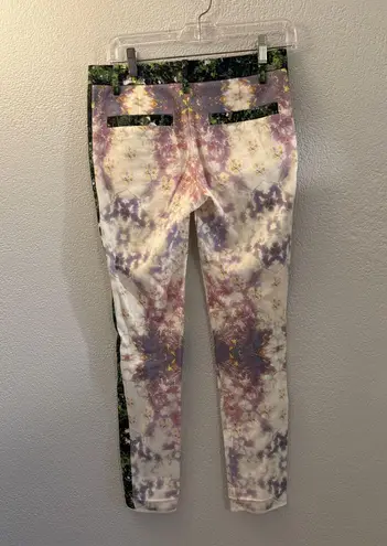 Lublu Kira Plastinina Designer Butterfly Print Pants Purple with Green Trim