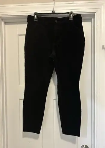 Duluth Trading Co Corduroy High Rise Skinny Ankle Pant Womens 14 Black