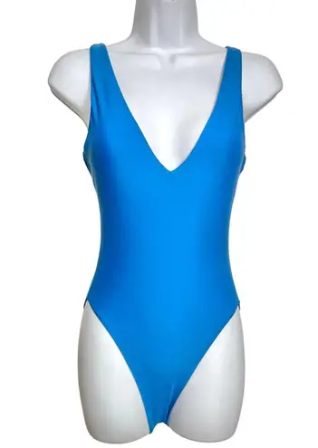 Summersalt Back Flip One Piece V Neck Cobalt, Aqua Swimsuit 2