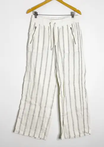 Athleta  Cabo Linen Striped Wide-Leg Pants – Size 8