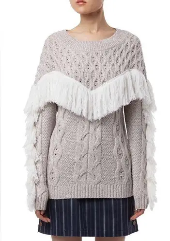 Amur Ulla Fringe Cable Knit Sweater