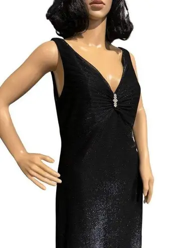 Onyx Nite  Iridescent Dark Black Blue Sleeveless Embellished Formal DRESS size 12