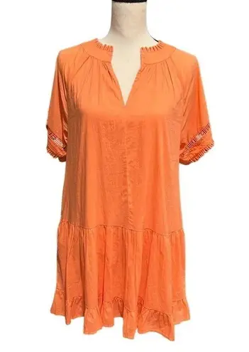 Self Contrast Mavis Mini Dress Persimmon Size XS