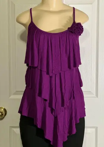 American Dream Purple Tiered Tank Size M