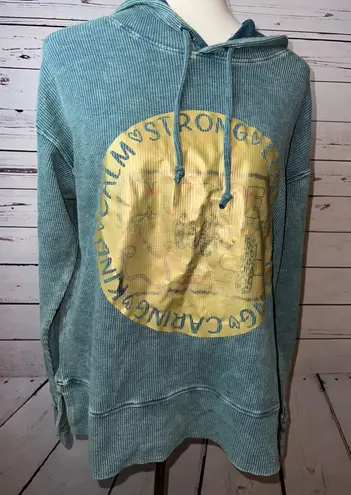 Natural Reflections Hoodie Sweatshirt Medium Nurse Life Thermal Waffle knit NWT