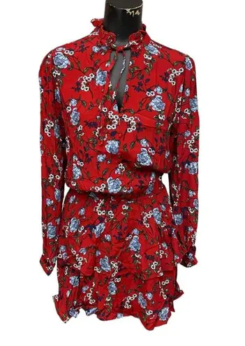 Yumi Kim NEW  Love Always Red Floral Print Dress Size Medium