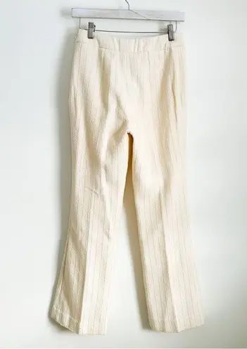 Edward Achour Paris Ivory Metallic Gold Stripe Tweed Double Breasted Suit Set