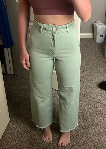 ZARA Marine Straight Green Pants