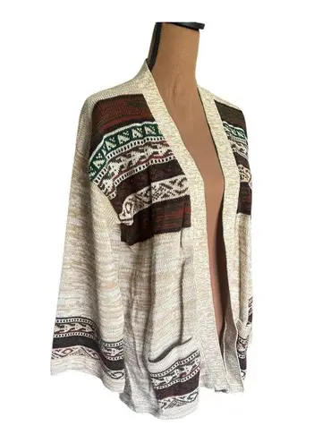 Vintage Kenny Classics Women's Multicolor Patterned Cardigan Brown Size 18