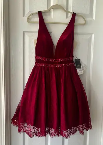 Coya Collection Burgundy Fairy Grunge Mini Dress Womens Size Small NEW *FLAW