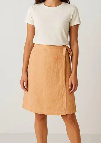 Diesel NWT 100% Linen Vintage Y2K Midi Length Skirt Size 16 Adjustable Side Tie