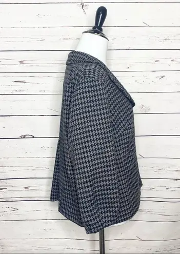 East 5th Black & Grey Cropped Houndstooth Blazer Jacket Size Large