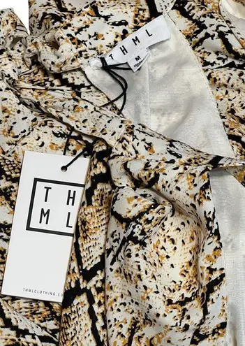 THML Halter Snake Print Maxi Dress Medium