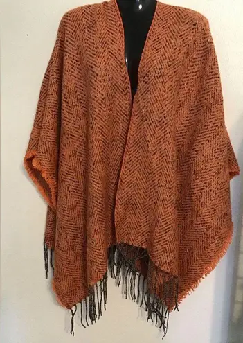 Forever Dreams women’s cape/shawl. Size One Size Orange