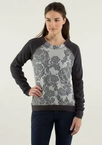 Lululemon Fleet Street Pullover in Black / White / Heathered Black / Soot Size L