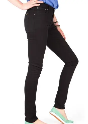 Nudie Jeans Co Skinny Lin Black Jeans Women's Size 30/34 Stretch Denim