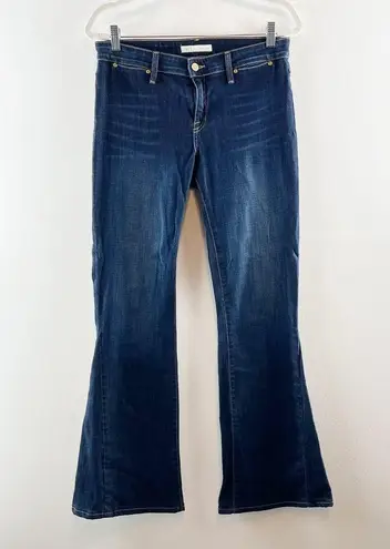 Joie  Ravine Mid Rise Whiskered Denim Flare Leg Jeans Blue 29 / 8