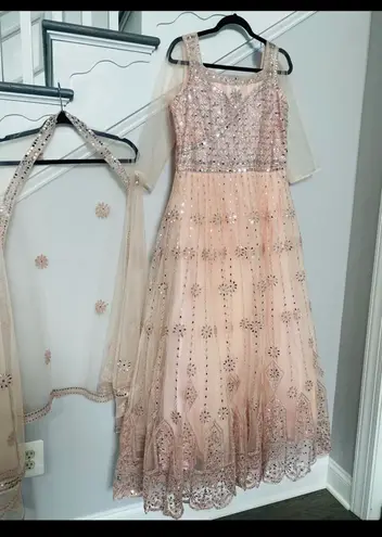 New Pakistani Indian Bridal Gown Pink Size M