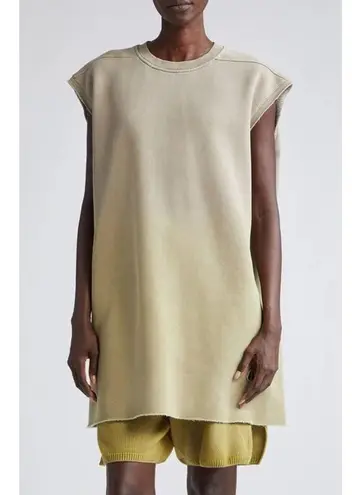 Rick Owens X Moncler Womens Tarp Tee in Acid Degrade XSmall New Tank Sleeveless Tan Size XS