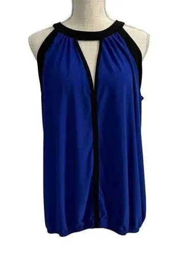 City Chic  Top Womens Size 16 Blue Sleeveless Halter Neck‎ Preppy Date Minimalist